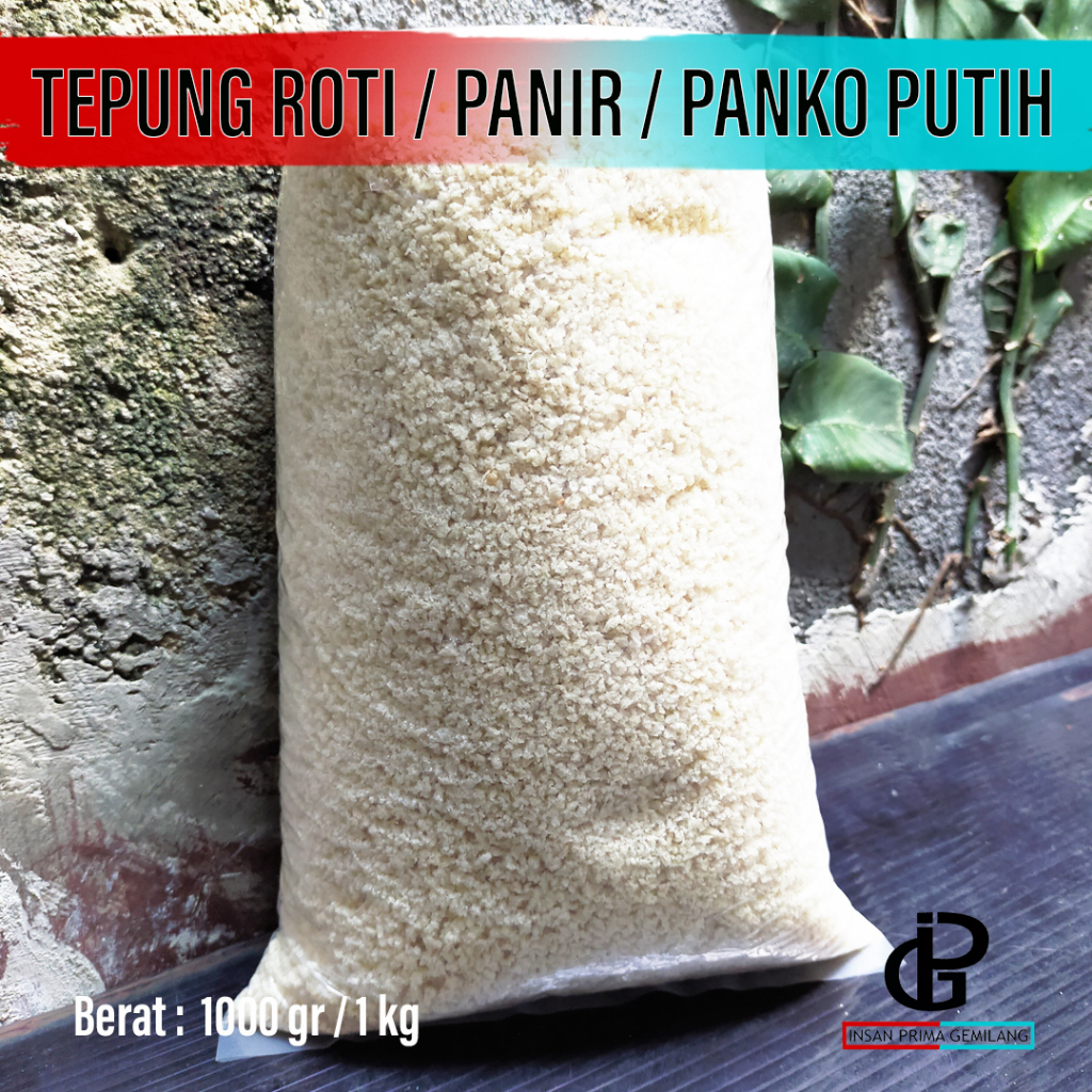 

Tepung Roti Putih (White) / Tepung Panir 1 kg Bread Crumbs / Panko