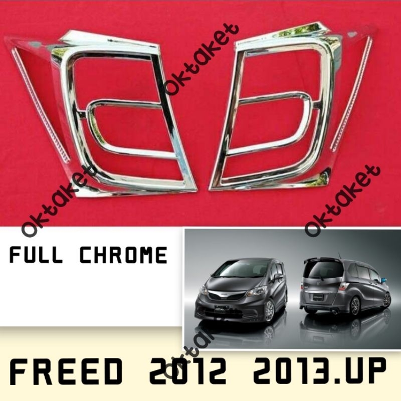 Garnish lampu belakang New Freed 2012 2013 2014 chrome jsl