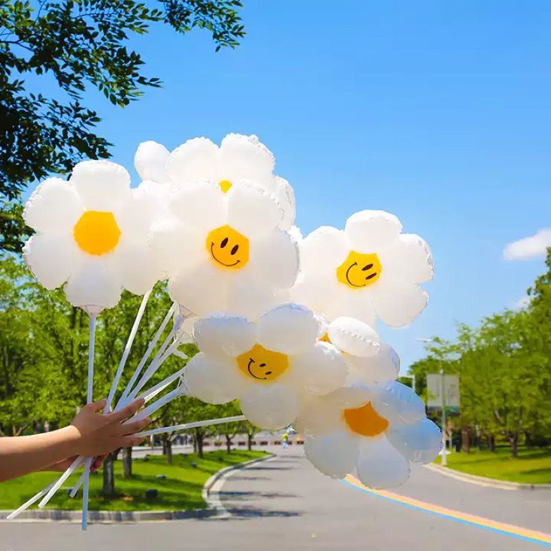 BALON FOIL BUNGA DAISY MATAHARI SMILE/BALON PENTUNG DAISY