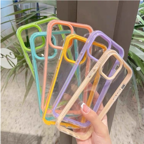 CLEAR BUMPER 3IN1 case oppo a16k a17 a31 2020 a33 a53 a52 a92 redmi a1 2022 vivo y91c reno 6 5g