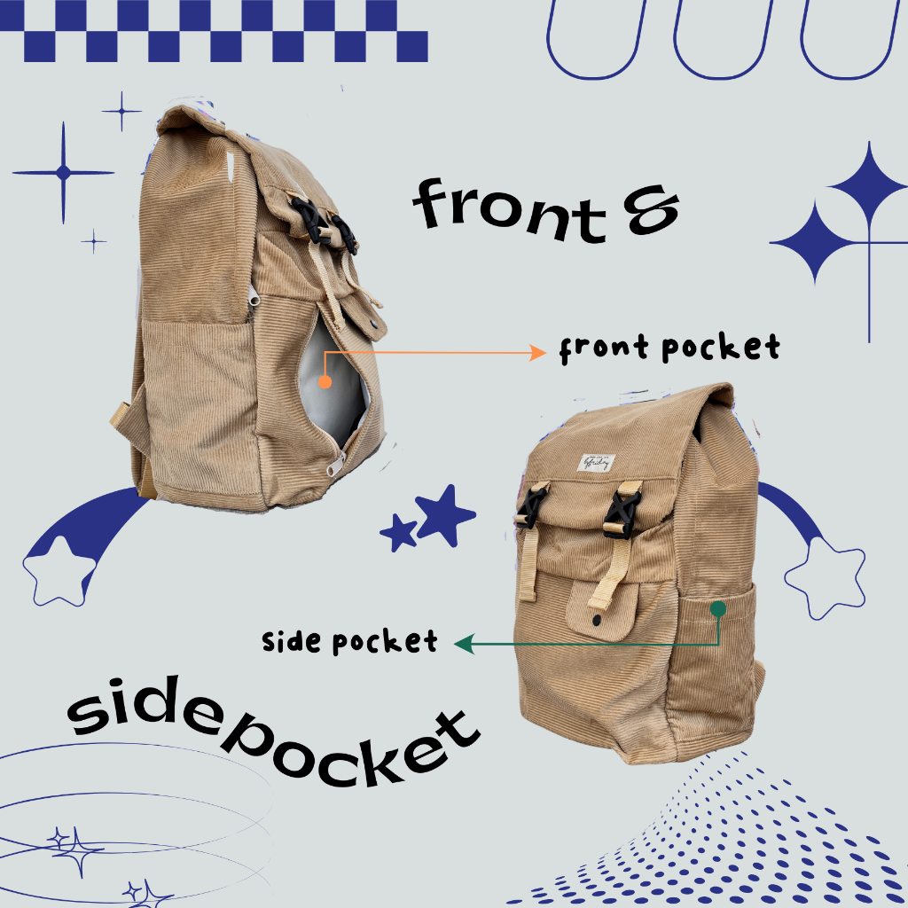 TAKO Corduroy Backpack | Foldable Backpack