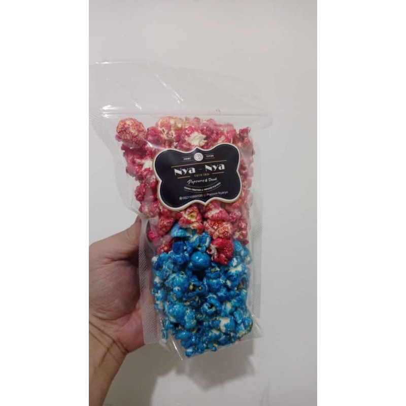 

Jagung Popcorn Matang blue Velvet standing pouch 12 x 20