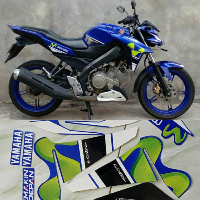 (Bisa COD) Striping motor / Vixion advance / biru Movistar / Stiker standar pori 2016-2017 sticker f