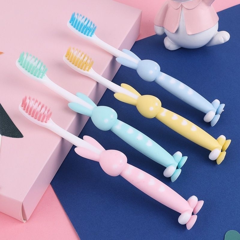 Sikat Gigi Anak Balita  1 Set Isi 4 Pcs Extra Soft Tavel Toothbrush Double Care