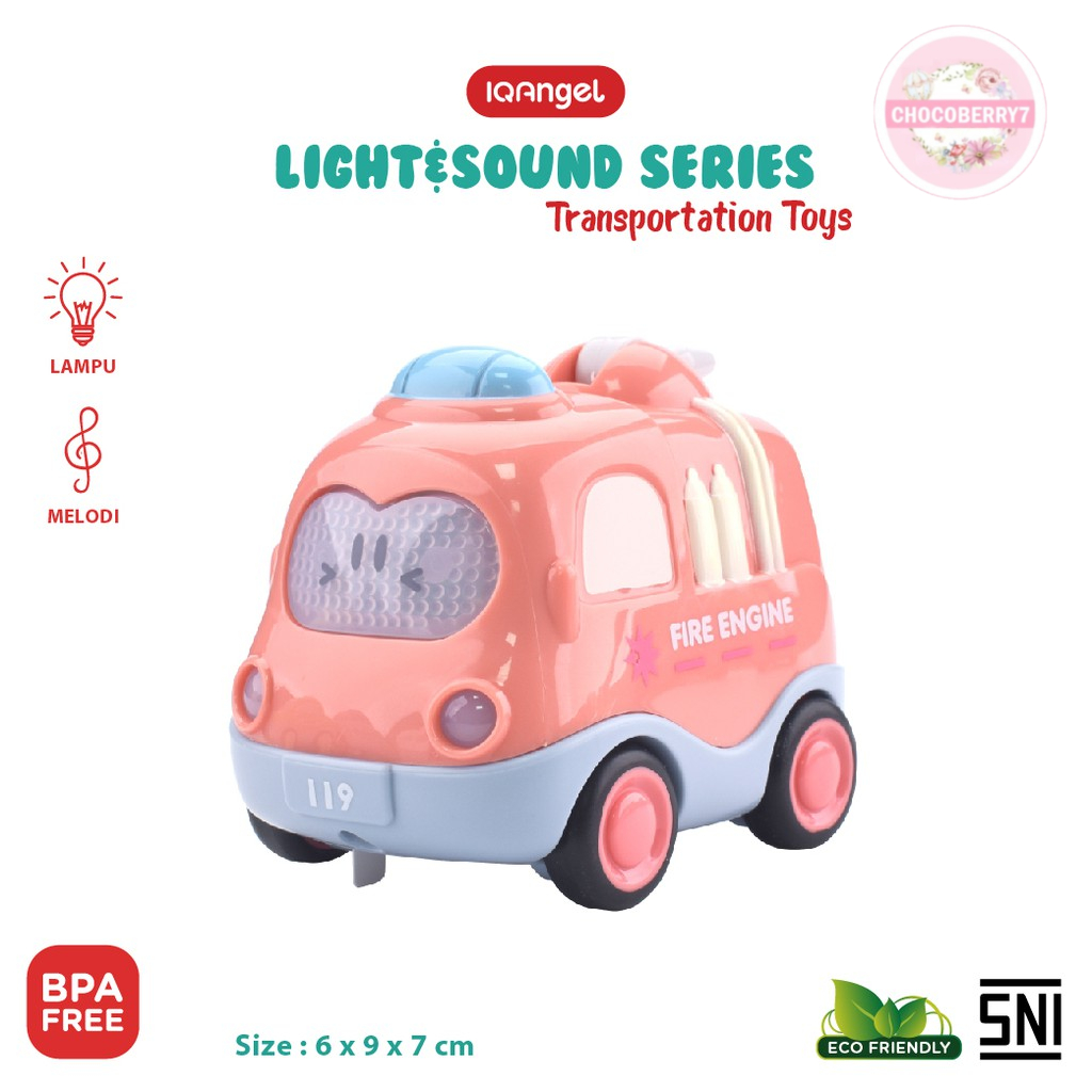 [FREE BATERAI] IQAngel Transportation Car Toys IQ698/ Mainan Edukatif Bayi / Mainan Mobil-Mobilan