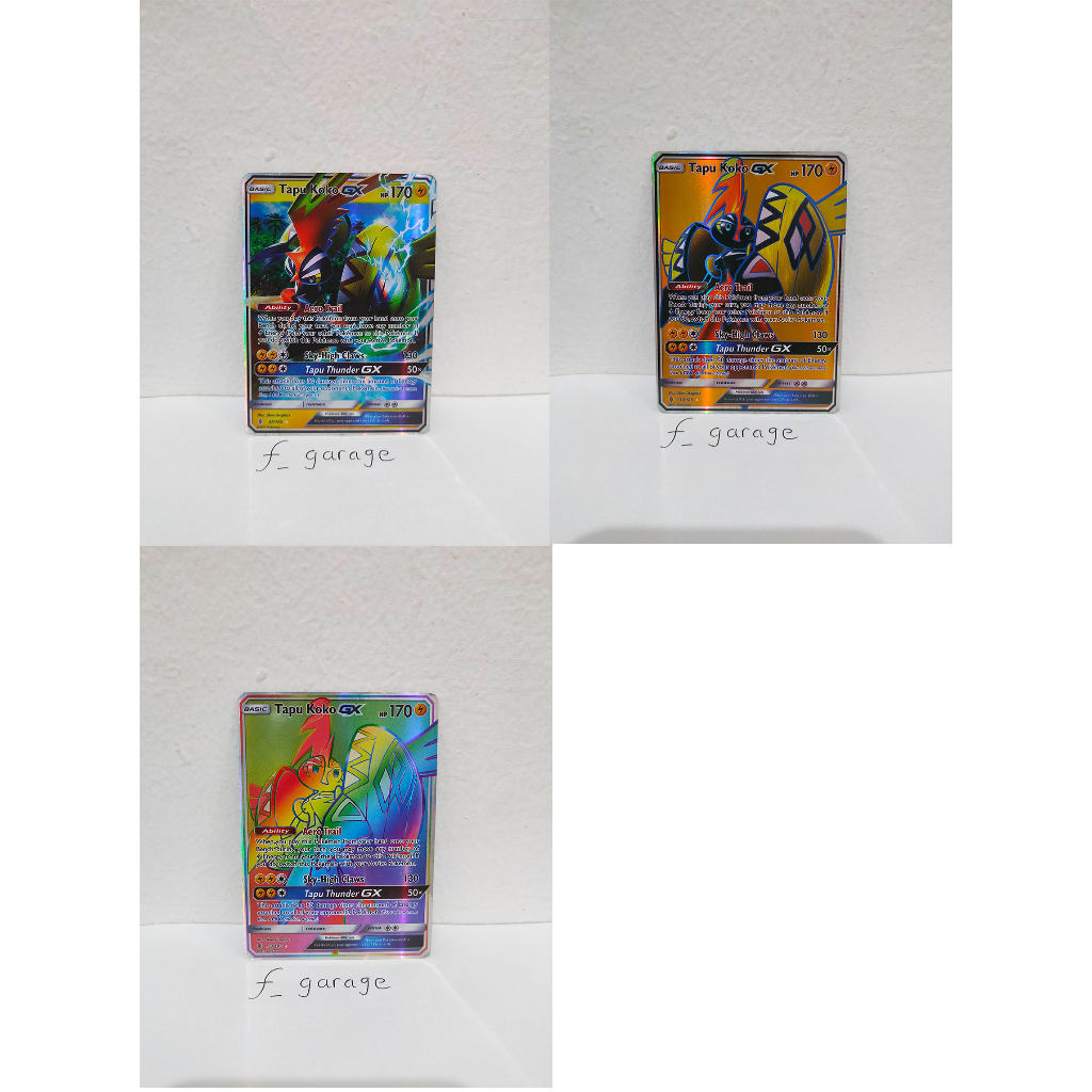 Tapu Koko GX RR SR HR Hologram Pokemon Card Kartu TCG English