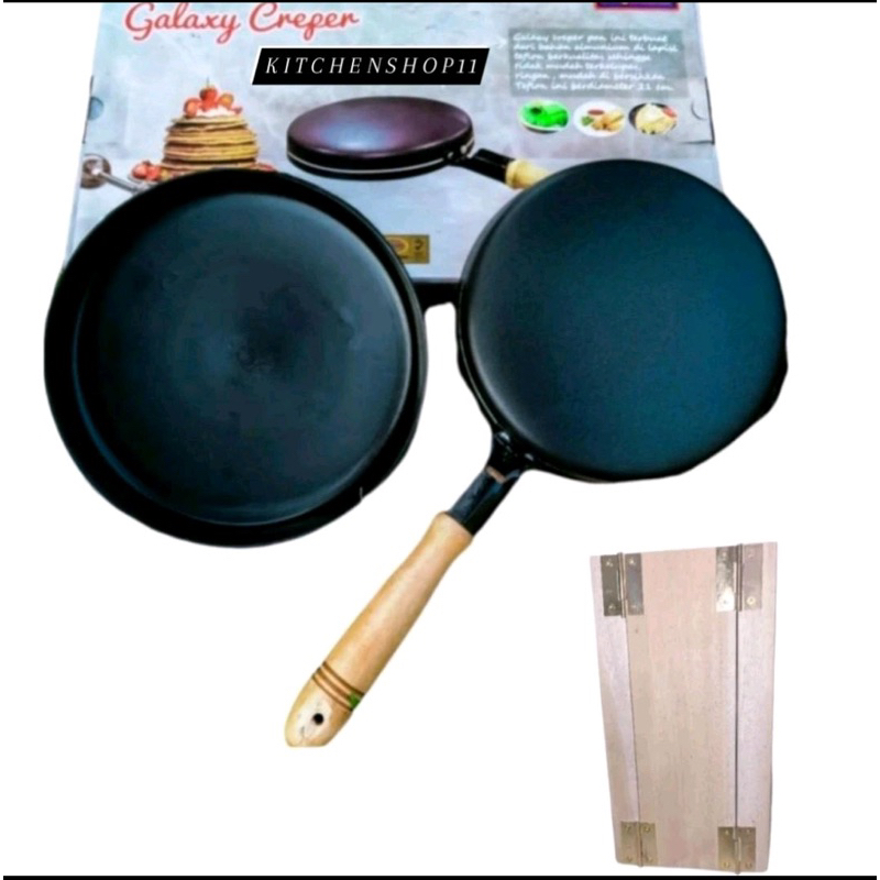 Galaxy Creper panacook 21cm FREE papan lipat risol / catakan Kulit Lumpia risol teflon 21cm / wajan kuali terbalik dadar gulung 21cm teplon anti lengket / cetakan pancake / kulit pangsit