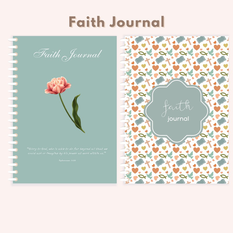 

Christian Faith Journal - Notebook Daily Prayer Journal - Faith Journal Planner / Kado Natal Christmast Gift