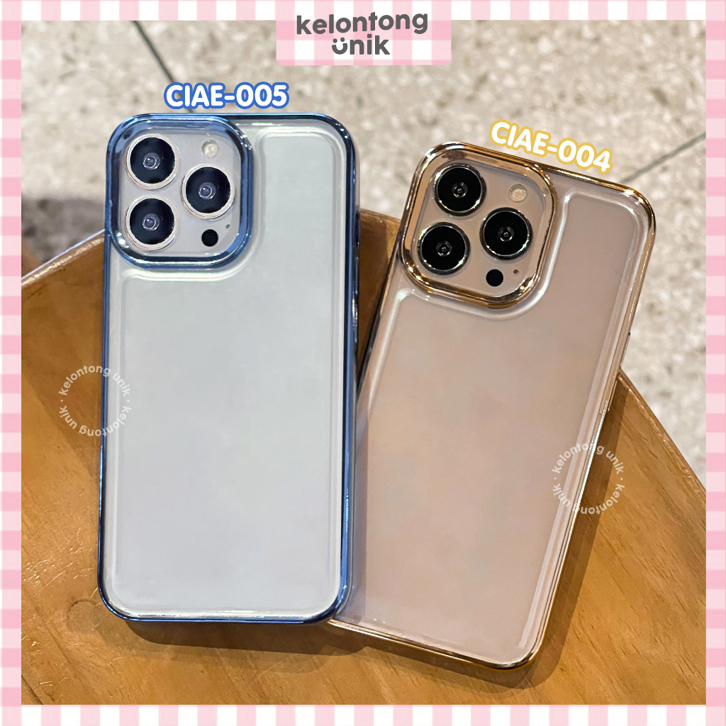 (Seri 2) For iPhone - Electroplating  THESEUS PRO Clear Soft Case/ Gold Plating Case