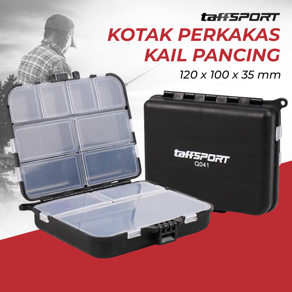 TaffSPORT Box Kotak Perkakas Kail Pancing Waterproof Case - Q041 - Black