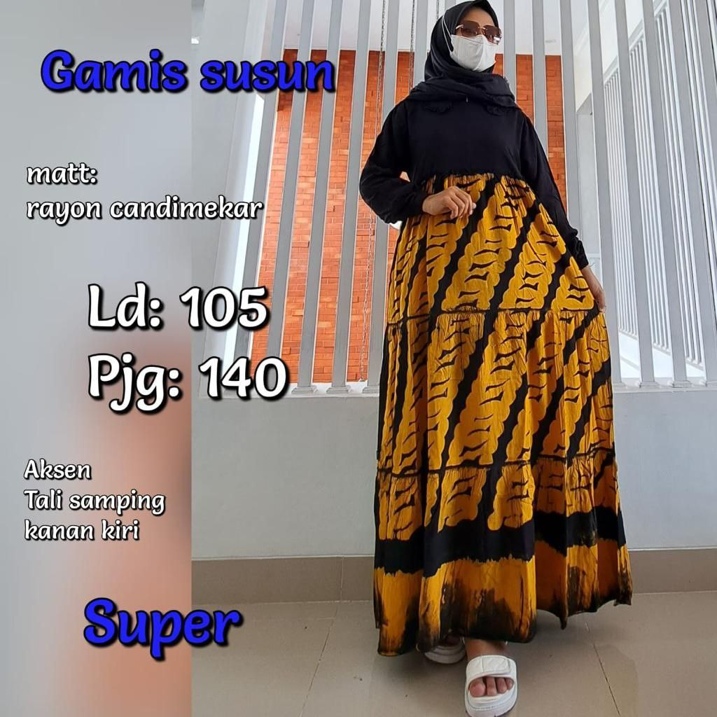 "READY STOK, SIAP KIRIM" GAMIS RAYON CANDI MEKAR #RCM SIZE " L " | MUTIARA | TWILL ORI | REALPICT