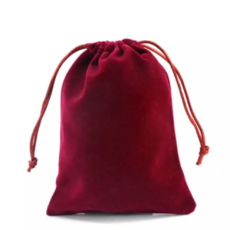 Pouch serut drawstring pouch tas serut double suede bludru halus ukuran besar bisa untuk souvenir hampers parcel lebaran