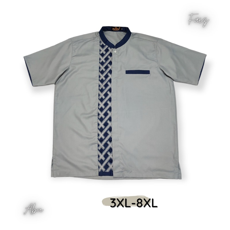 Baju Koko JUMBO Lengan Pendek koko BIGSIZE 3XL 4XL 5XL