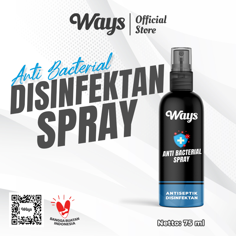 WAYS Disinfektan Anti Bacterial Spray / Cairan Antibacterial Antiseptik Multiguna - 75ml