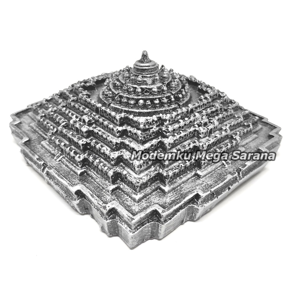 Miniatur Candi Borobudur Fiberglass 18x18x8cm