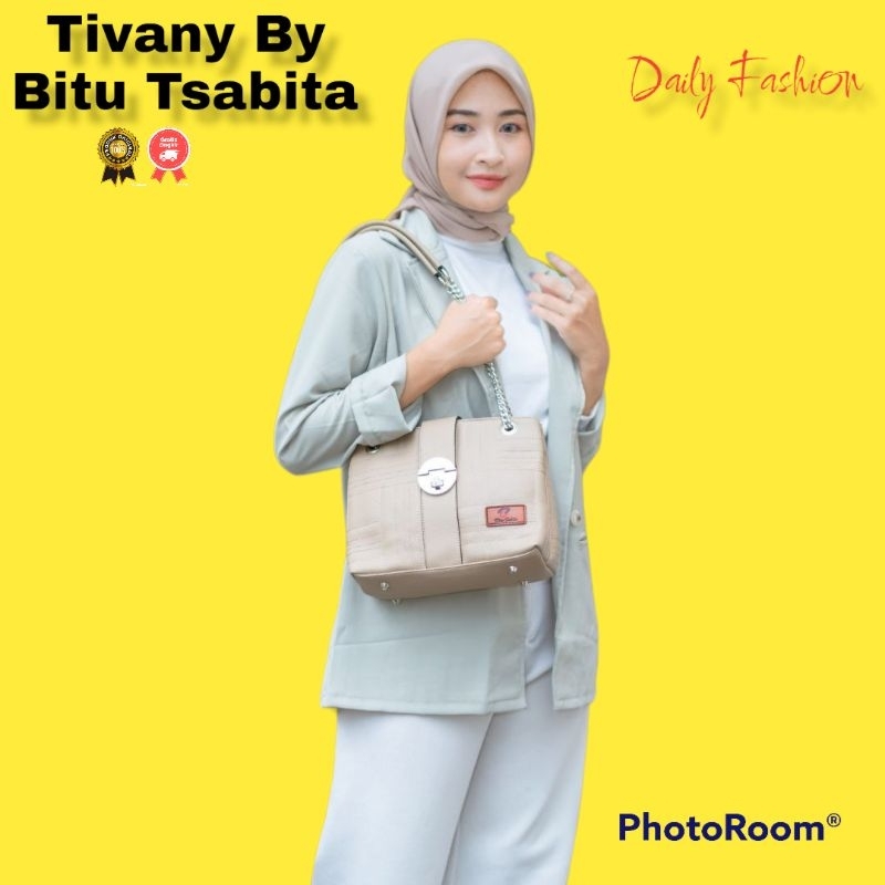 TAS TIVANY BY BIRU TSABITA BAHAN  KULIT SINTETIS TEBAL TAS PESTA TAS KONDANGAN PREMIUM