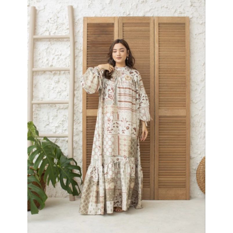 WEARING KLAMBY AMANDA DRESS WOODCREME SIZE L