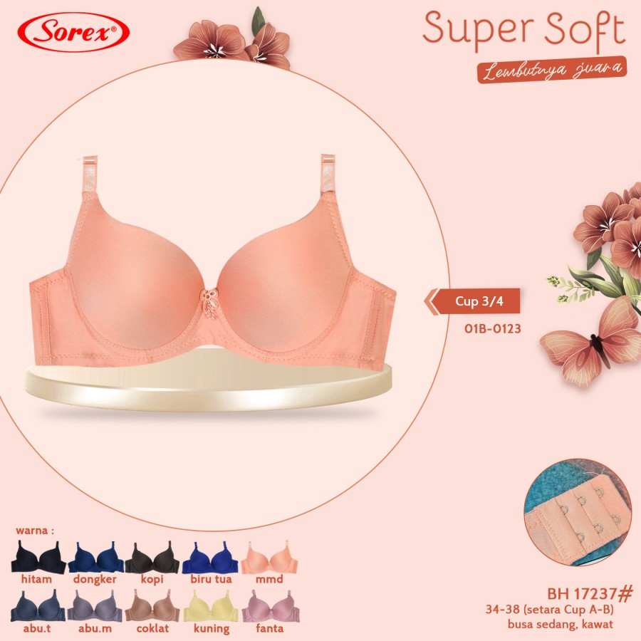 BH BRA SUPER SOFT BUSA SEDANG KAWAT KAIT 2 SOREX 17237