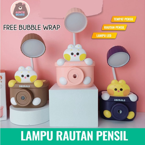 Lampu Meja Belajar Anak Portable / Lampu Belajar Anak 3 in 1 / Rautan pensil / Lampu Baca-lampubelajar+rautanpensil