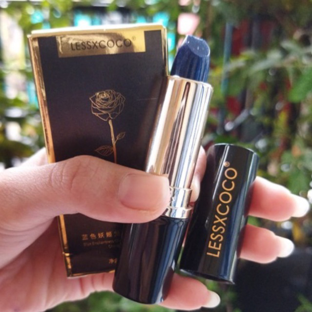 VIRAL ORIGINAL LESSXCOCO BLUE LIPSTICK COLOR CHANGING LIPSTICK BIRU BERUBAH WARNA