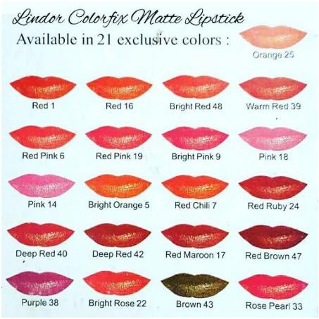 [BPOM] * NCC * Lindor Lipstik Colorfix Lipstick Long Lasting Tahan Lama Waterproof Kissproof Matte
