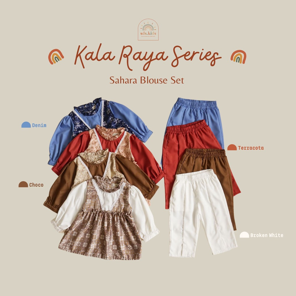 SDS.Kids Sahara Blouse Set - Setelan Raya Anak Perempuan