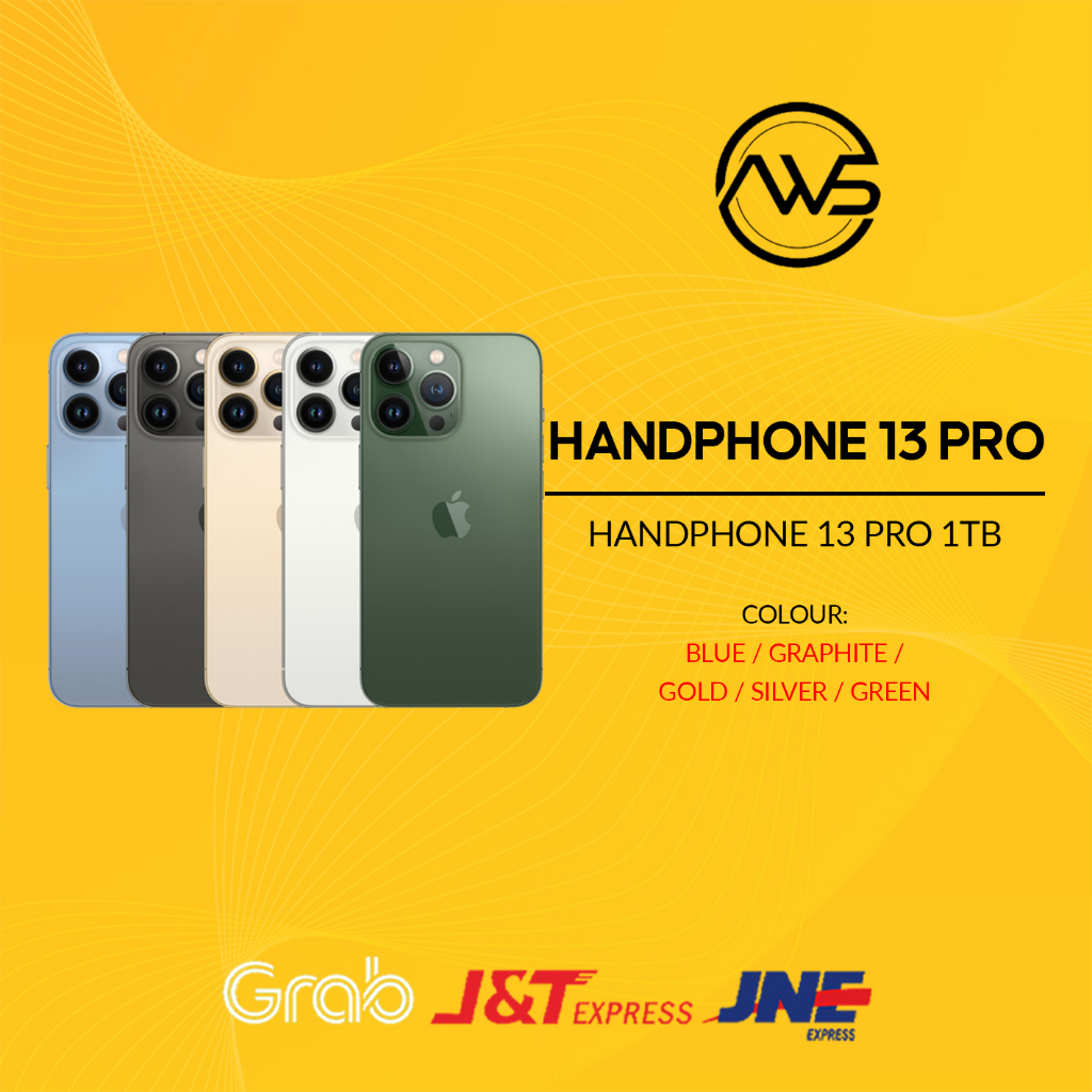 iPhne 13 Pro 128GB/ 256GB/ 512GB/ 1TB Garansi iBox