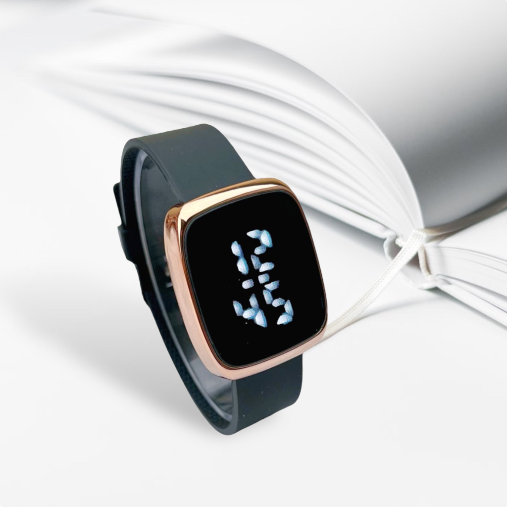 COD Jam Tangan Wanita Fos*il  Fs7490 TL Led Touch Screen digital Strap Tali Rubber M186