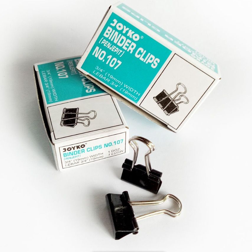 

Binder Clips Joyko No. 107 (19 mm) isi 12 Buah