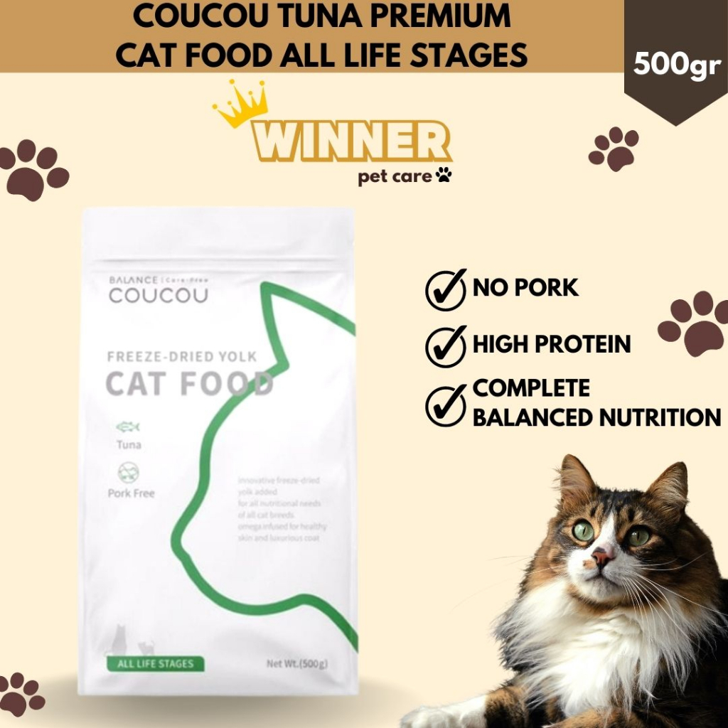 COUCOU Tuna Premium Cat Food All Life Stages Freshpack 500gr