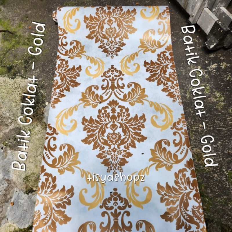 Wallpaper Sticker WWP-1039 Batik Gold Minimalis