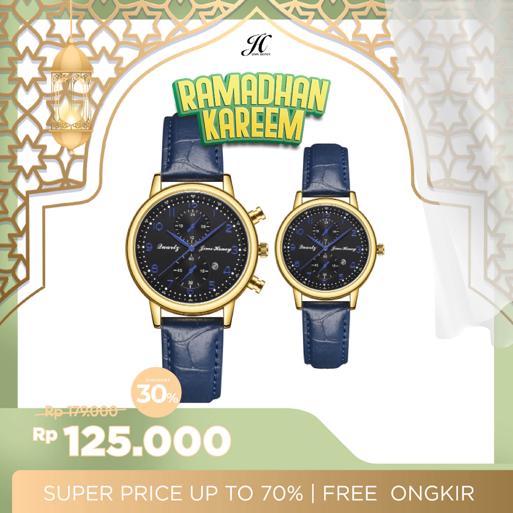 JIMS HONEY JHW 05 JAM TANGAN COUPLE ANTI AIR (FREE EXCLUSIVE BOX)