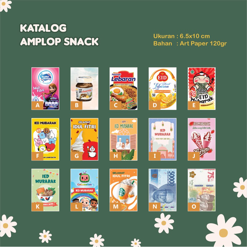 

amplop lebaran motif snack