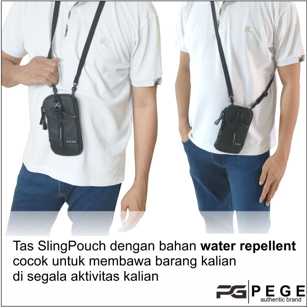 SlingPouch Bahan BIMO Anti Air Waterproof Tas Kecil Untuk HP PEGE Chavo - PG 8959