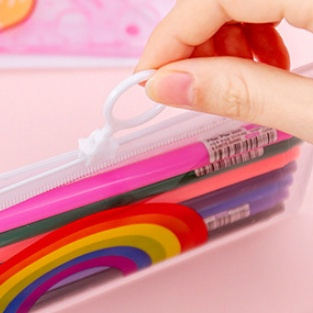 POKY - D6115 Tempat Pensil Korea / Pouch Mini / Tempat Pensil Lucu S5194 / Tempat Pensil Zipper / Tempat pensil Transparan / Tempat Pensil Simple