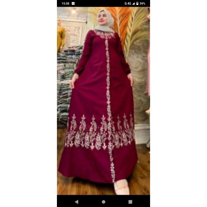gamis bordir Toyobo