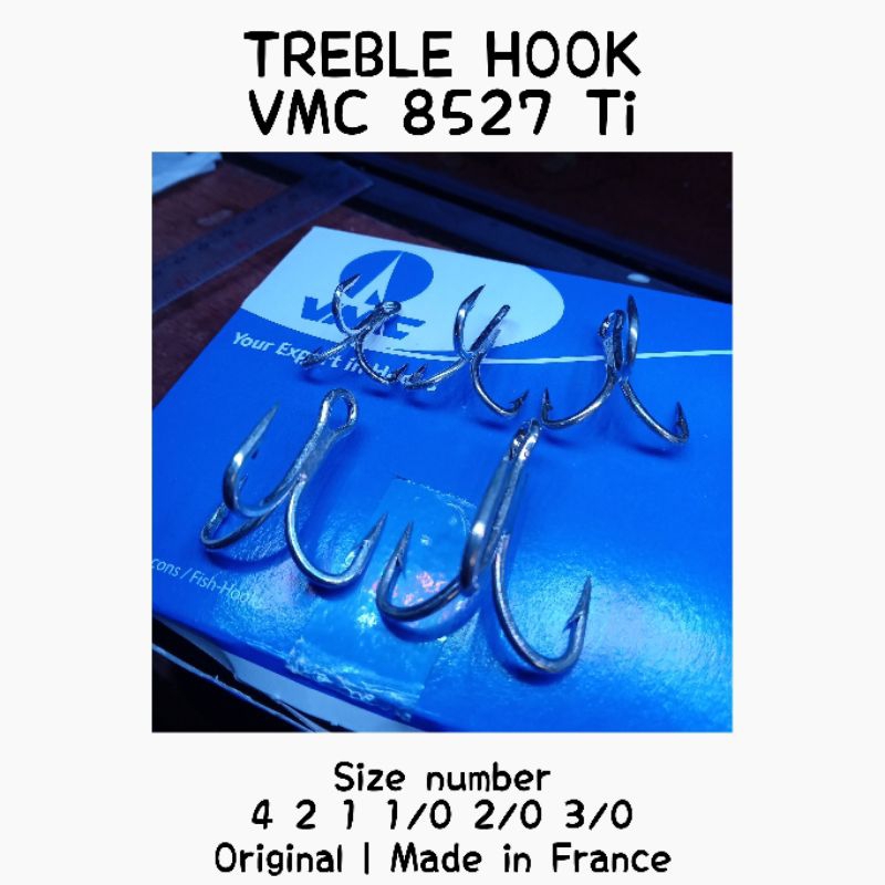 Treble Hook VMC 8527 Ti  4x Strong Kail Pancing Banyak Size Jigging Popping Casting