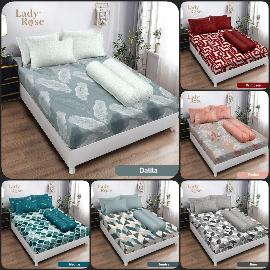 Bed Cover Rumbai Lady rose From Internal Ukuran 180 x 200