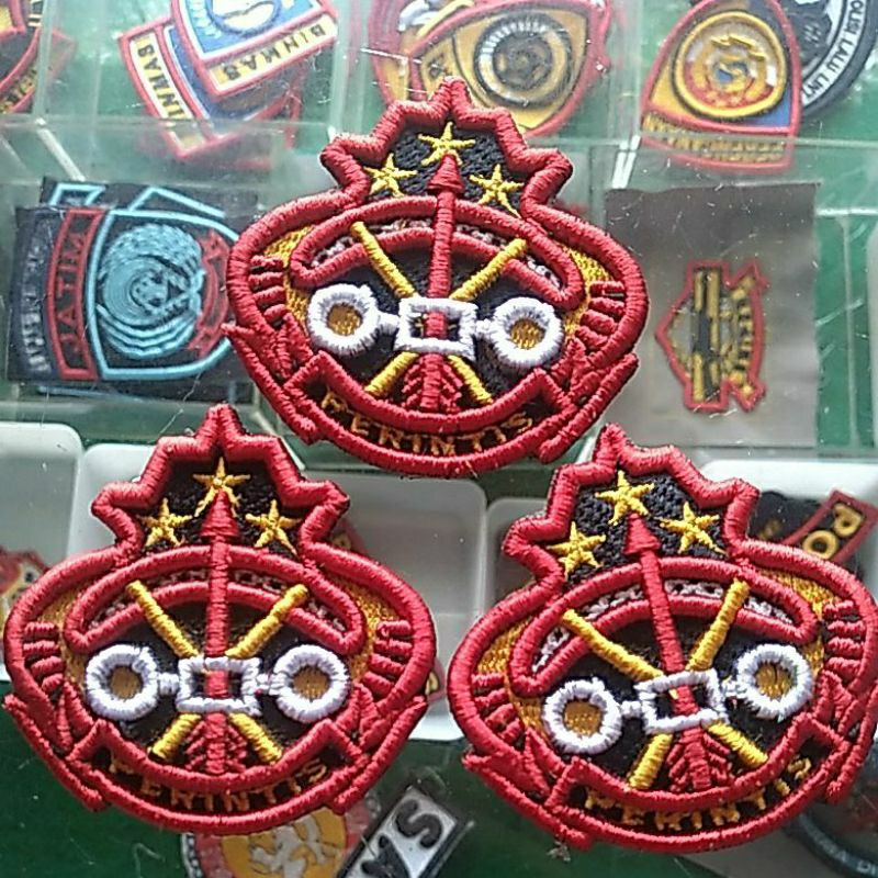 bordir logo Perintis Polri timbul/ biasa