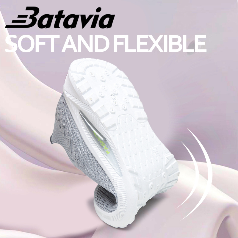 Batavia impor Sepatu wanita fashion Sepatu rajut wanita olahraga premium perempuan terbaru rajut adem antislip Sepatu rajut wanita sepatu lari anak perempuan Shoes Fashion Sport Original Pink Hitam Abu Grey kanvas sekolah korea Onlinemall N13