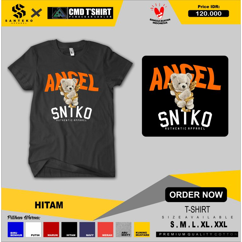Kaos Teddy Bear Angel 0302 - SANTEKO Apparel