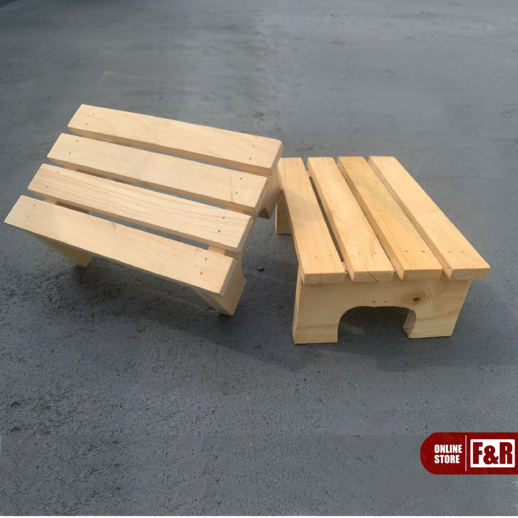 Bangku Kayu Jongkok Kursi Kayu Pinus Premium Kursi Duduk Pendek Dingklik KayuKursi Wc Jongkok