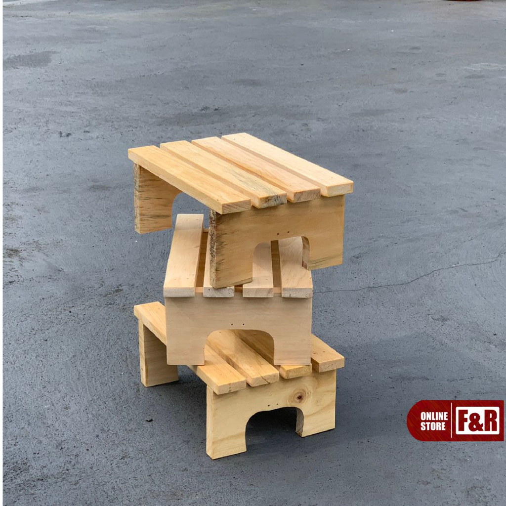 Bangku Kayu Jongkok Kursi Kayu Pinus Premium Kursi Duduk Pendek Dingklik KayuKursi Wc Jongkok