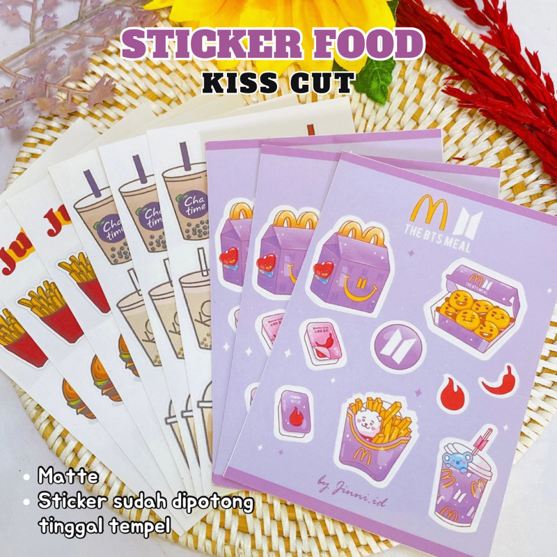 

[JINNI] Sticker Snack Food KISS CUT | Sticker journal