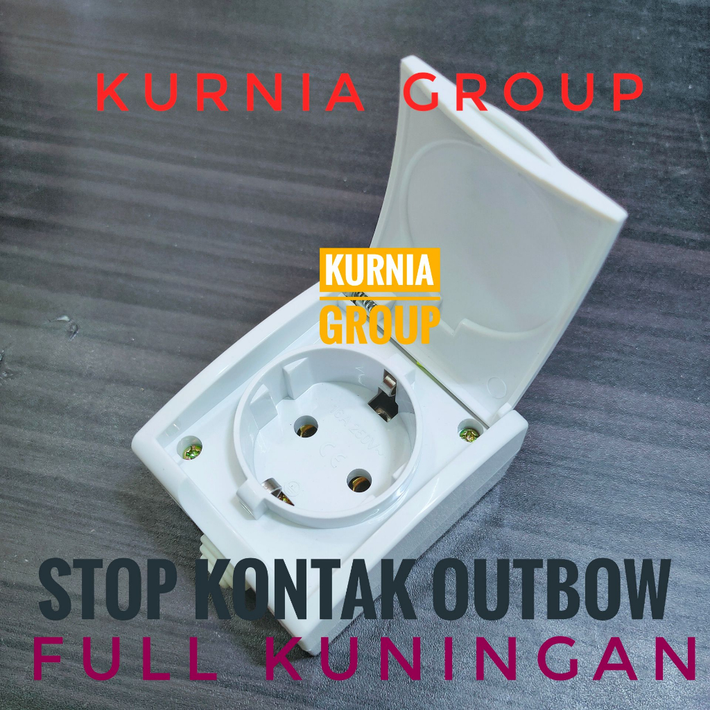 Torch Stop Kontak Outdoor WeatherProof 1 Lubang Outbow Dengan Tutup Anti Air Hujan Waterproof Colokan Luar Ruangan Timbul Tempel Permukaan Cocok Untuk Outdor Bahan Full Kuningan SNI