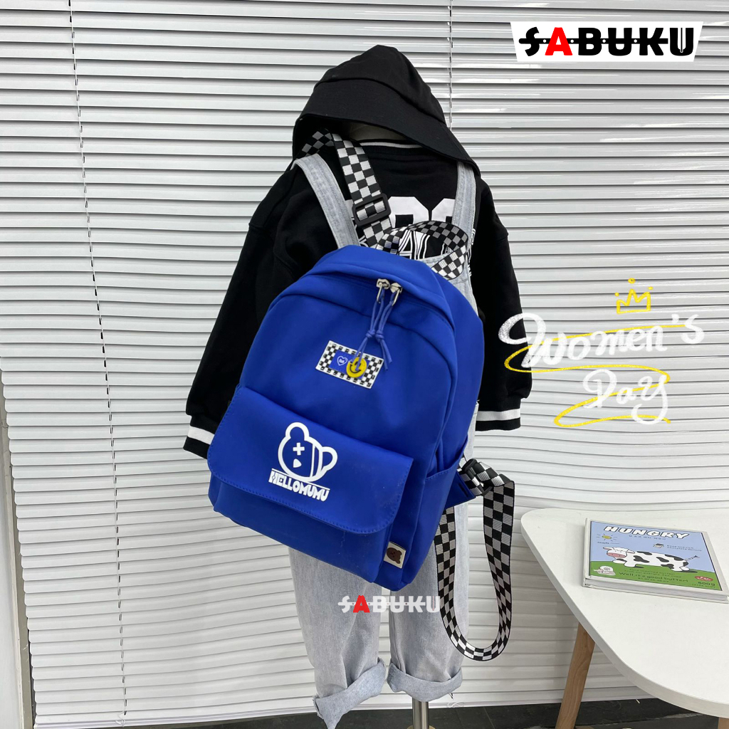 Tas Ransel Anak Sekolah TK SD Tas Backpack Motif Simple Tas Punggung Unisex - 298