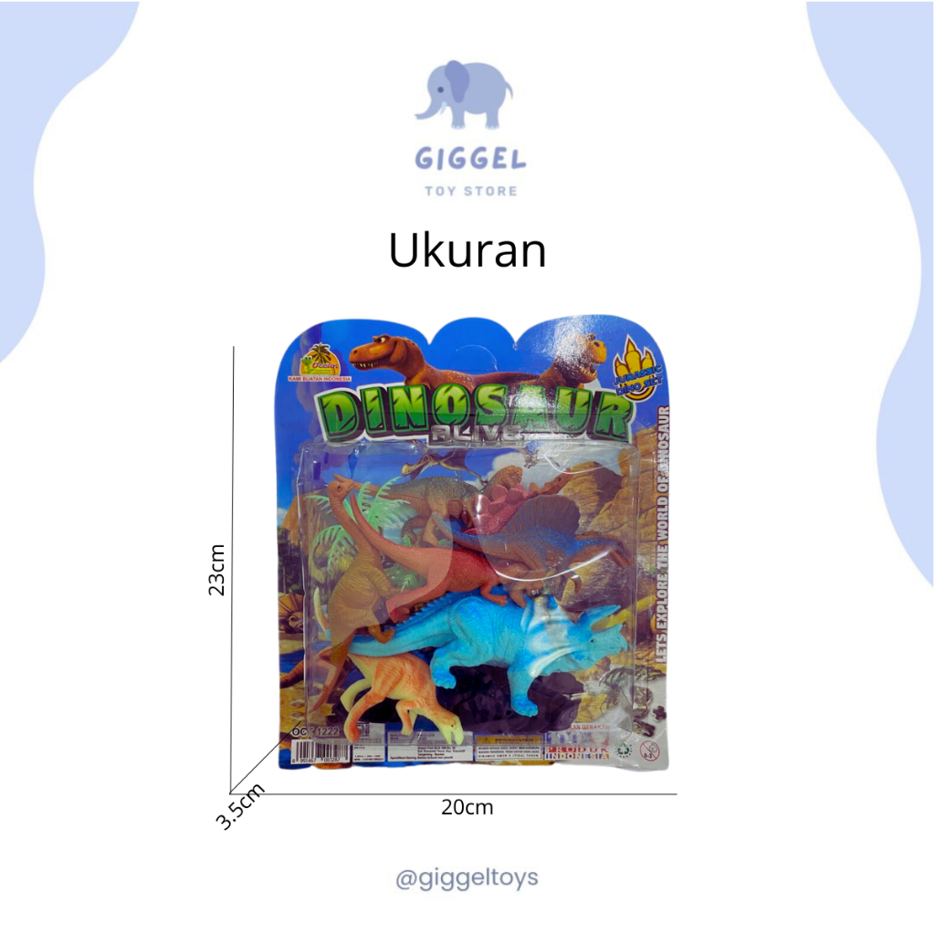 [ Giggel ] Dinosaurus Alive / Mainan Dinosarurus Action Figure / Miniature Dinosaurus Bahan Karet