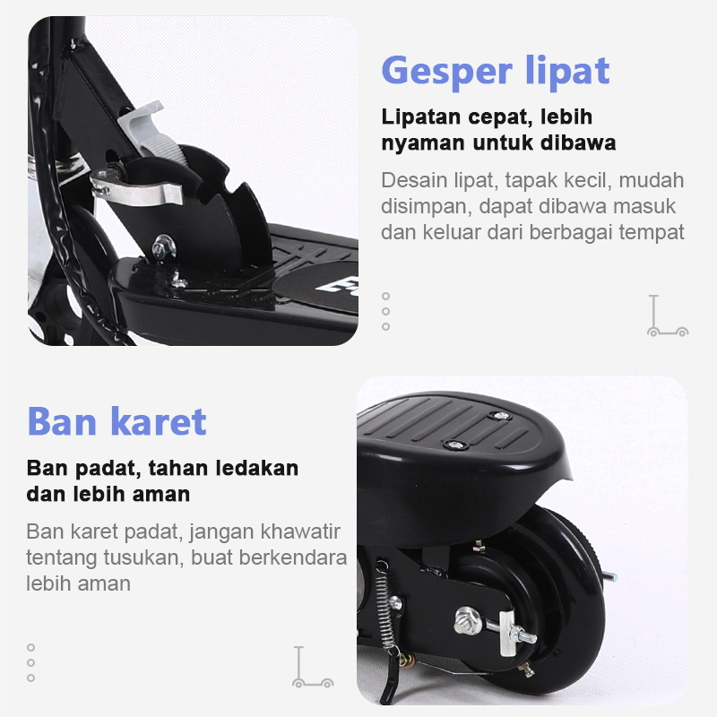 Scooter Listrik Anak Lipat Scoter Listrik Dewasa Garansi 1 Tahun