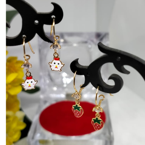 Tiara Jaya #Anting Anak Emas 700 Model Terbaru Hooks Boneka Warna Emas Asli 700 70%