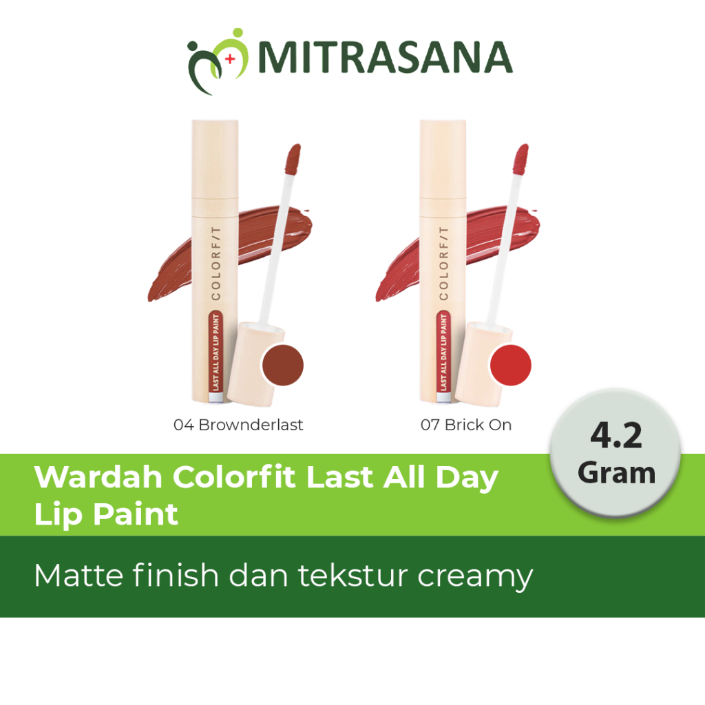 Wardah Colorfit Last All Day Lip Paint 4.2 g - Lip Cream